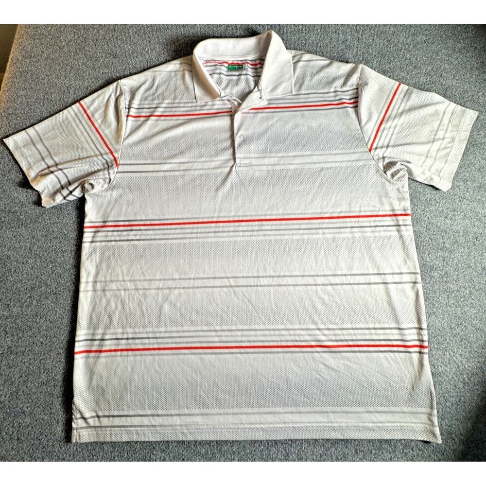 ⛳Ben Hogan Performance Blue grey orange Short Sleeve Mens Polo Shirt 3XL, XXXL